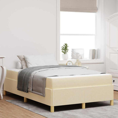 Struttura del letto con materasso Crema 120 x 190 cm Tessuto | homemem39