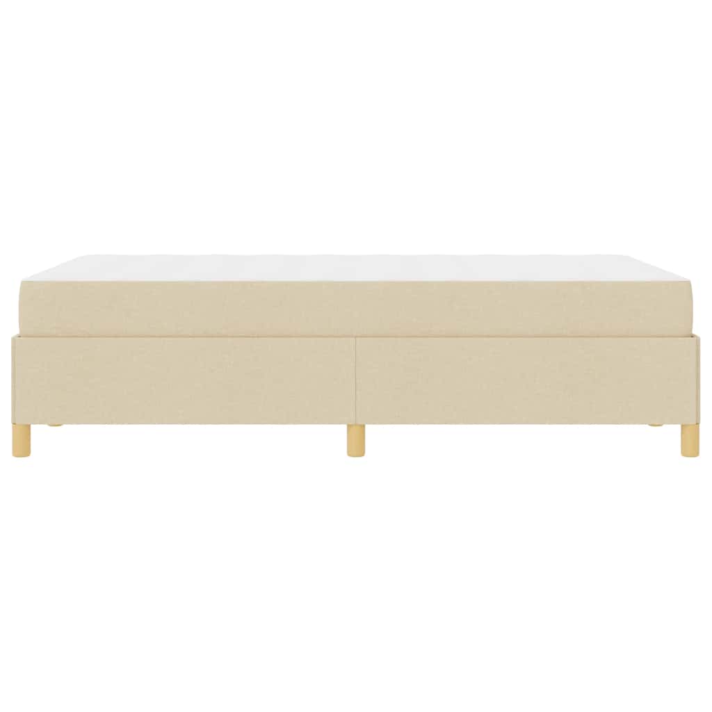 Struttura del letto con materasso Crema 120 x 190 cm Tessuto | homemem39