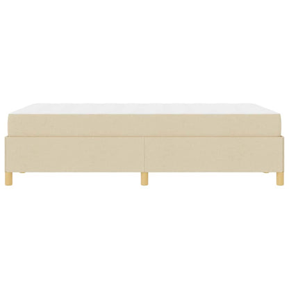 Struttura del letto con materasso Crema 120 x 190 cm Tessuto | homemem39