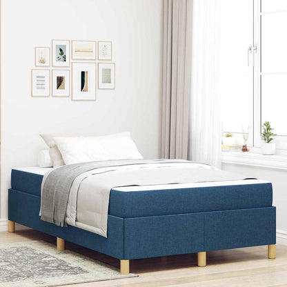 Struttura del letto con materasso Blu 120 x 190 cm Tessuto | homemem39