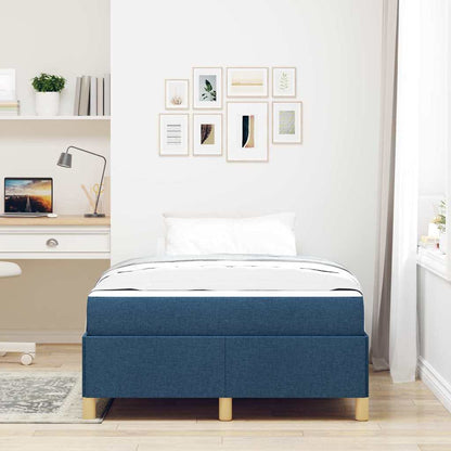Struttura del letto con materasso Blu 120 x 190 cm Tessuto | homemem39