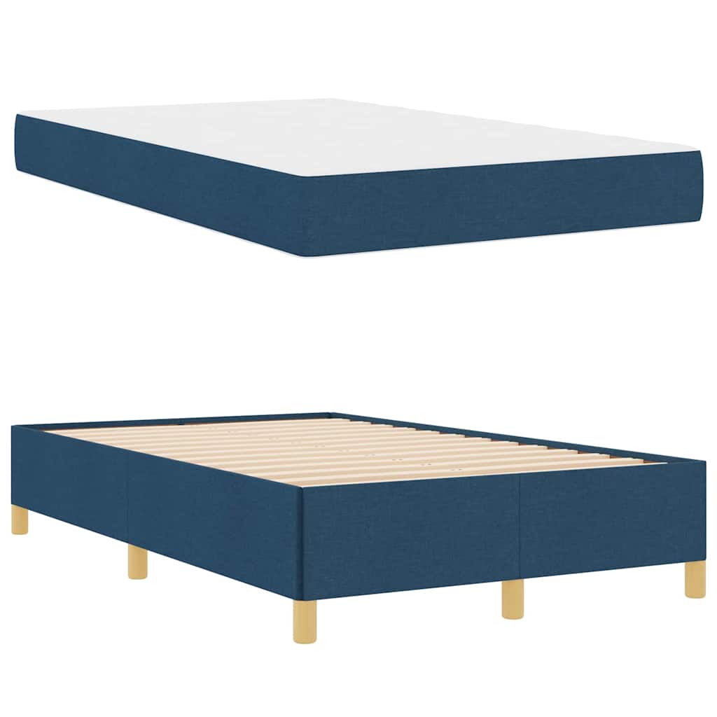 Struttura del letto con materasso Blu 120 x 190 cm Tessuto | homemem39