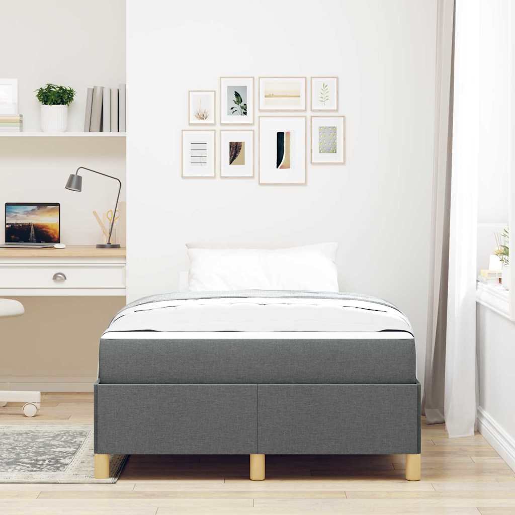 Struttura del letto Grigio scuro 120 x 200 cm Tessuto | homemem39