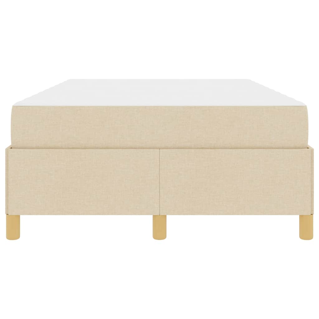Struttura del letto con materasso Crema 120 x 200 cm Tessuto