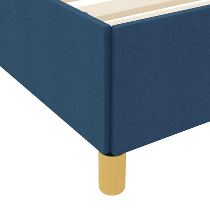 Struttura del letto con materasso Blu 120 x 200 cm Tessuto | homemem39