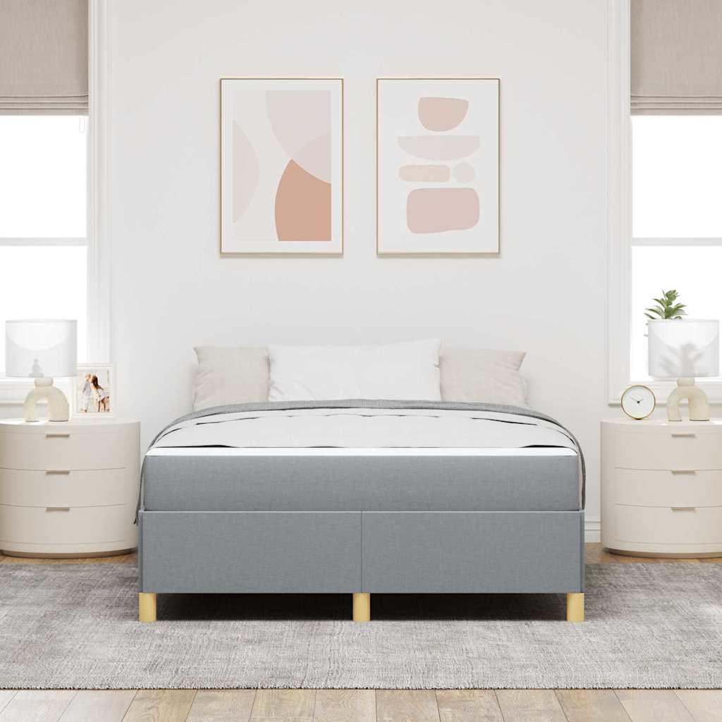 Struttura del letto Grigio chiaro 140 x 190 cm Tessuto | homemem39