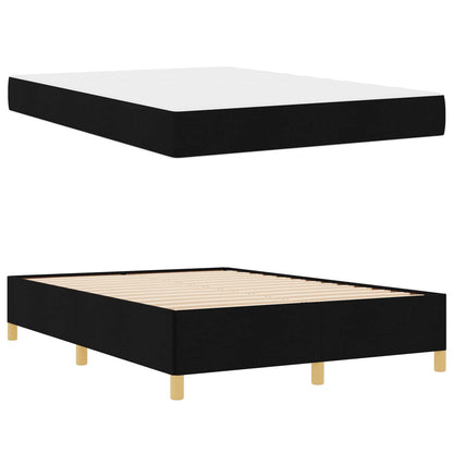 Struttura del letto con materasso Nero 140 x 190 cm Tessuto | homemem39