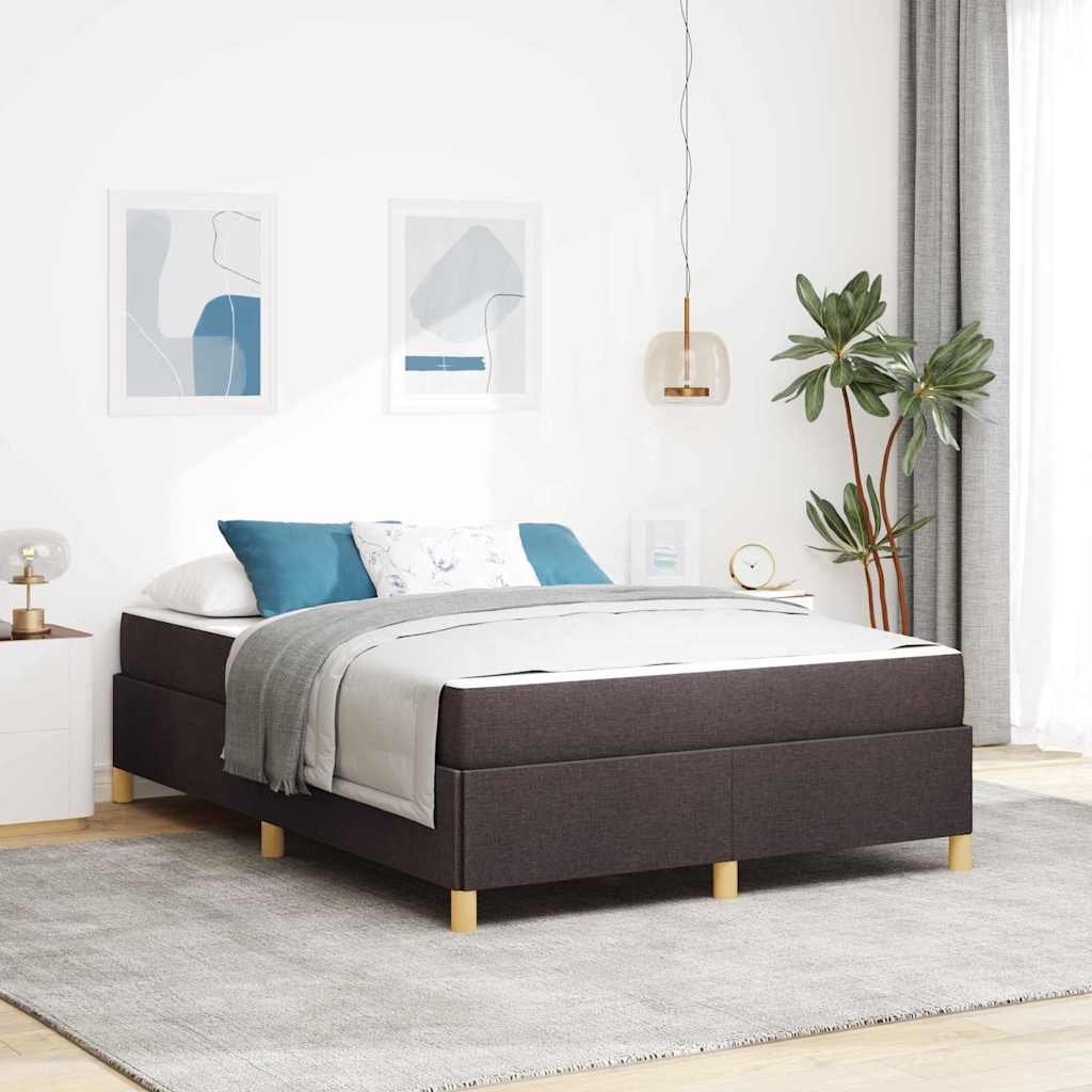 Struttura del letto Marrone Scuro 140 x 190 cm Tessuto | homemem39