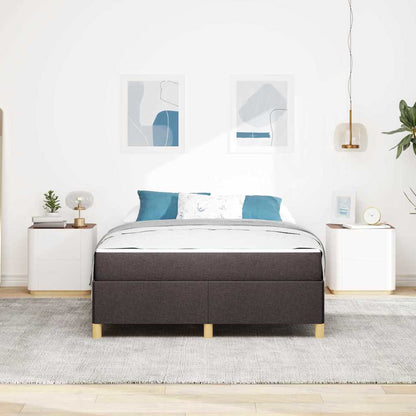 Struttura del letto Marrone Scuro 140 x 190 cm Tessuto | homemem39