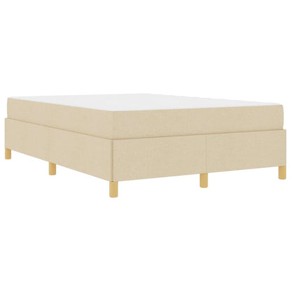 Struttura del letto con materasso Crema 140 x 190 cm Tessuto | homemem39