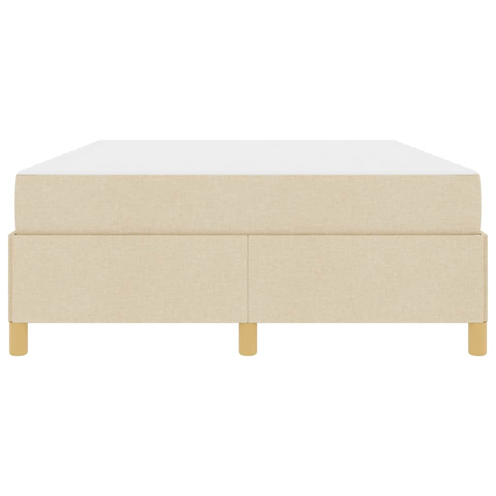 Struttura del letto con materasso Crema 140 x 190 cm Tessuto | homemem39