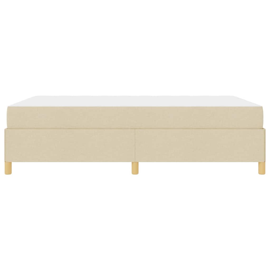 Struttura del letto con materasso Crema 140 x 190 cm Tessuto | homemem39