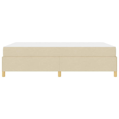 Struttura del letto con materasso Crema 140 x 190 cm Tessuto | homemem39