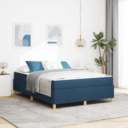 Struttura del letto con materasso Blu 140 x 190 cm Tessuto | homemem39