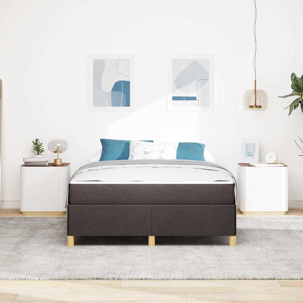 Struttura del letto Marrone Scuro 140 x 200 cm Tessuto | homemem39