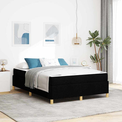 Struttura del letto con materasso Nero 160 x 200 cm Tessuto | homemem39