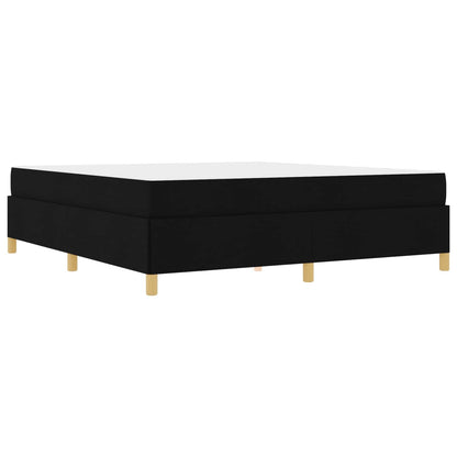 Struttura del letto con materasso Nero 180 x 200 cm Tessuto