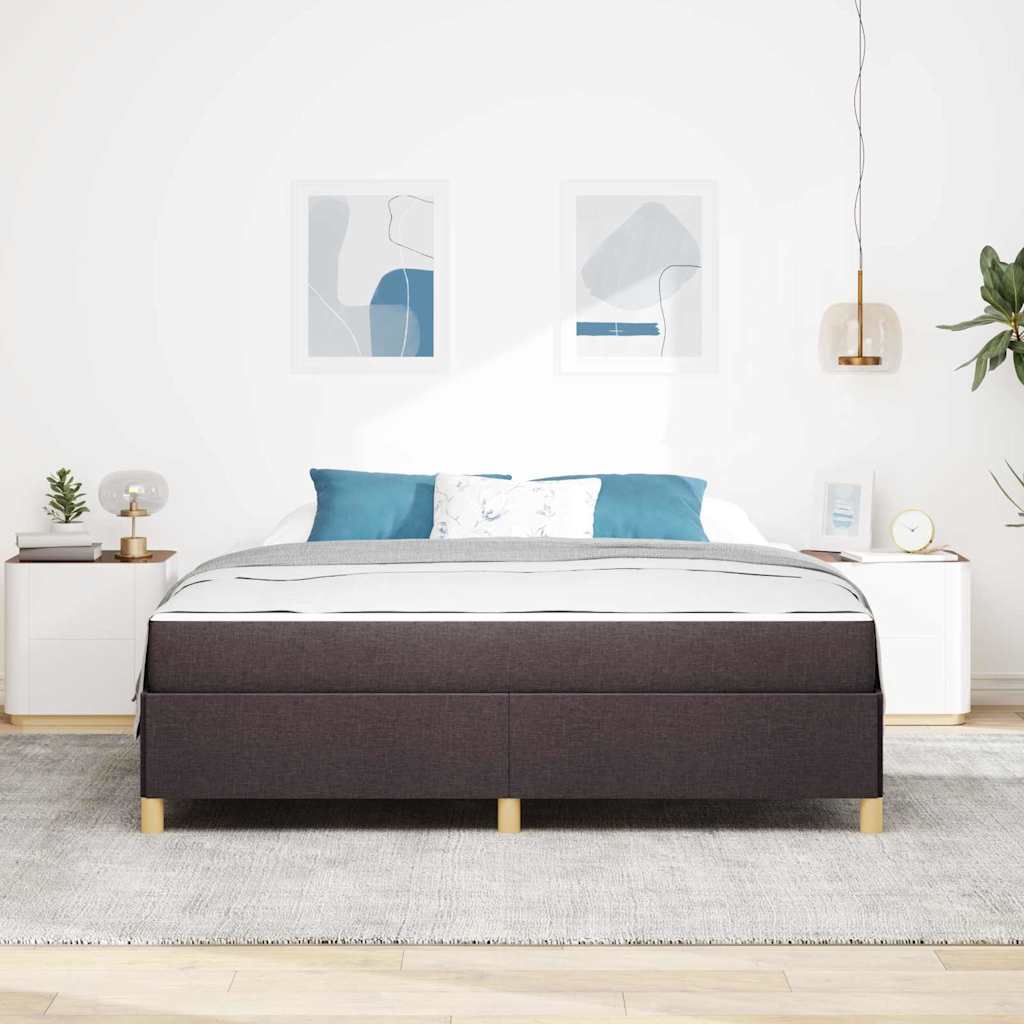 Struttura del letto Marrone Scuro 180 x 200 cm Tessuto | homemem39