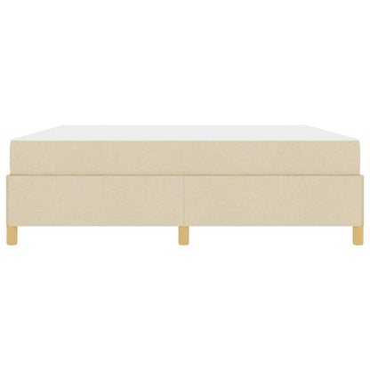 Struttura del letto con materasso Crema 180 x 200 cm Tessuto