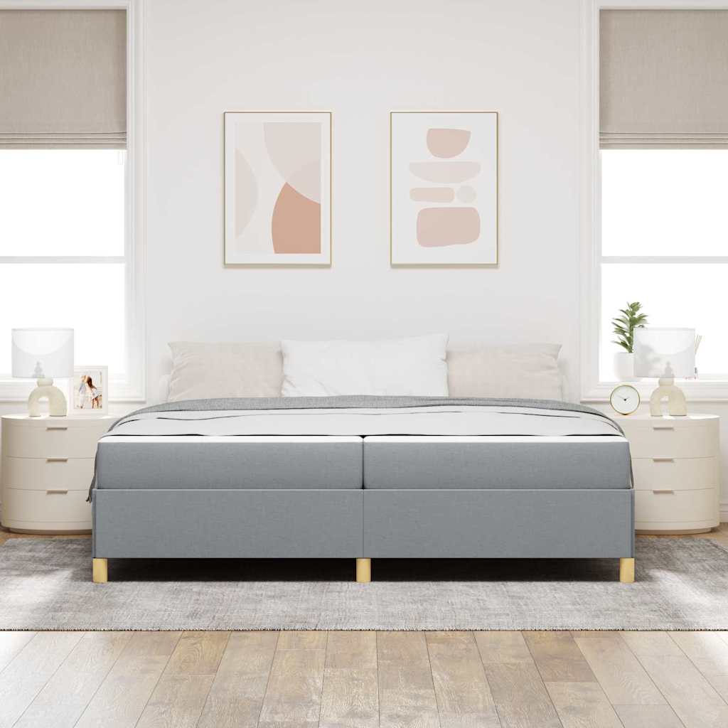 Struttura del letto Grigio chiaro 200 x 200 cm Tessuto