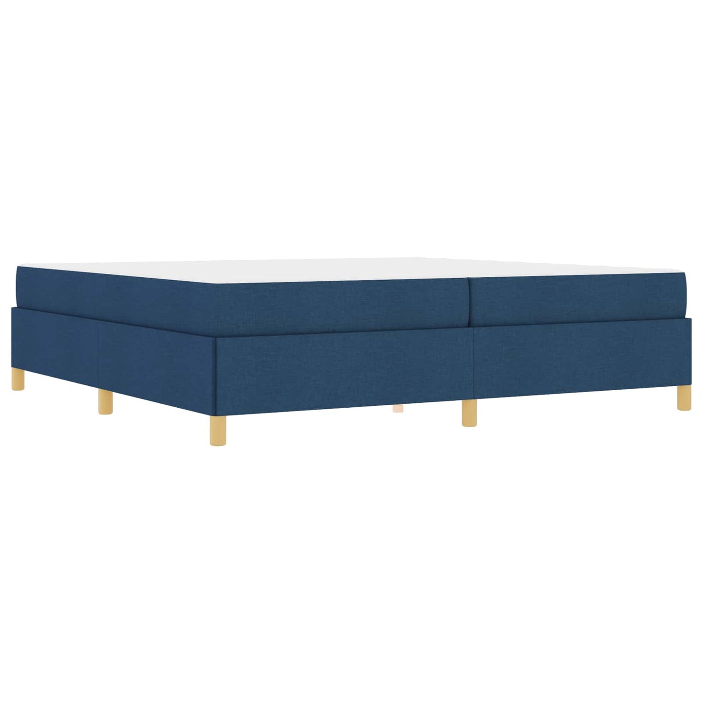 Struttura del letto con materasso Blu 200 x 200 cm Tessuto | homemem39