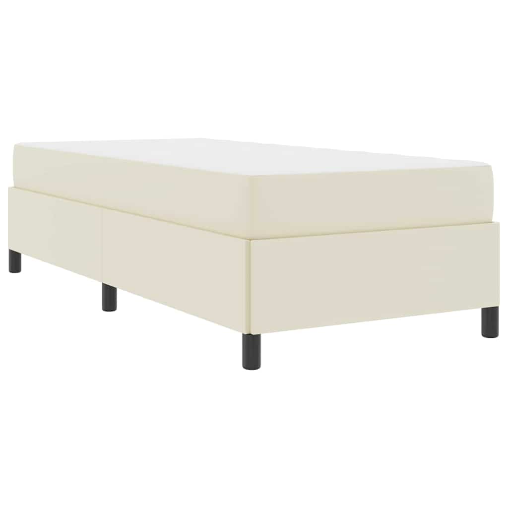 Struttura del letto con materasso Crema 80 x 200 cm Tessuto | homemem39
