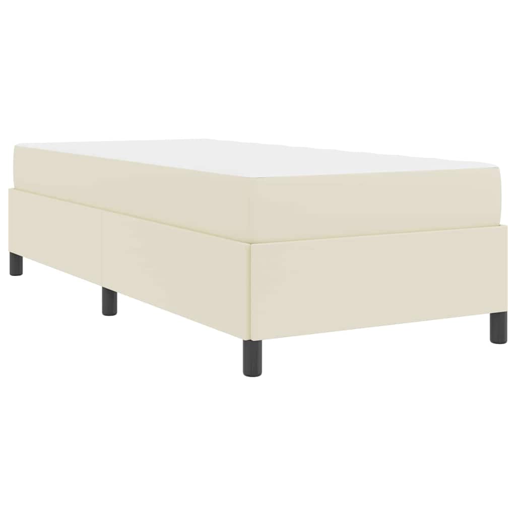 Struttura del letto con materasso Crema 80 x 200 cm Tessuto | homemem39