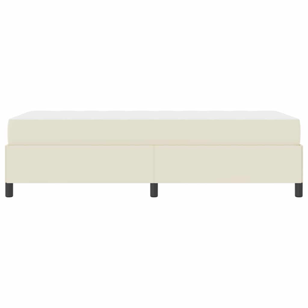Struttura del letto con materasso Crema 80 x 200 cm Tessuto | homemem39