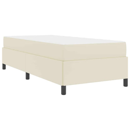 Struttura del letto con materasso Crema 90 x 190 cm Tessuto | homemem39
