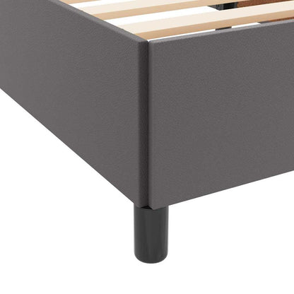Struttura del letto con materasso Grigio 90 x 190 cm Tessuto | homemem39