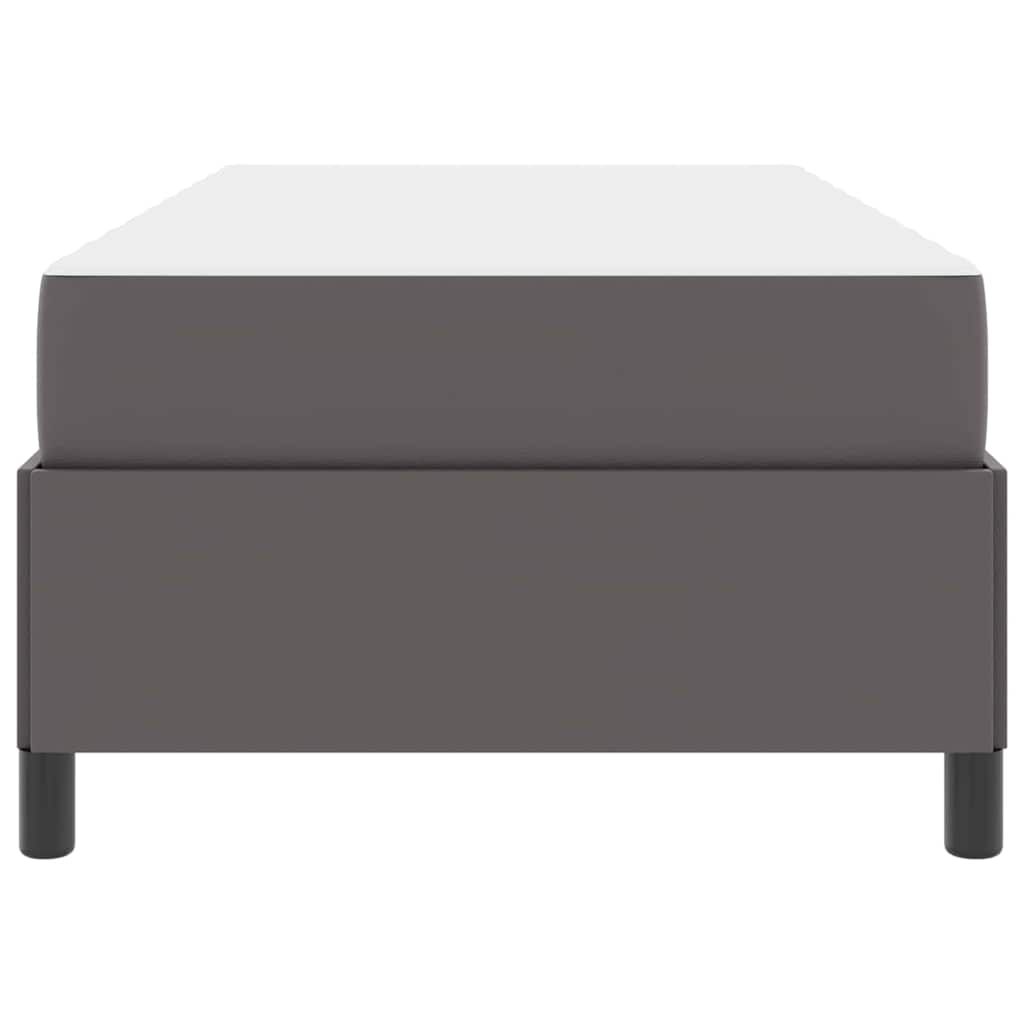 Struttura del letto con materasso Grigio 90 x 190 cm Tessuto