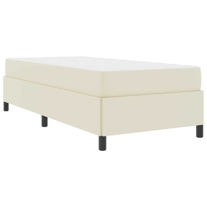 Struttura del letto con materasso Crema 90 x 200 cm Tessuto | homemem39