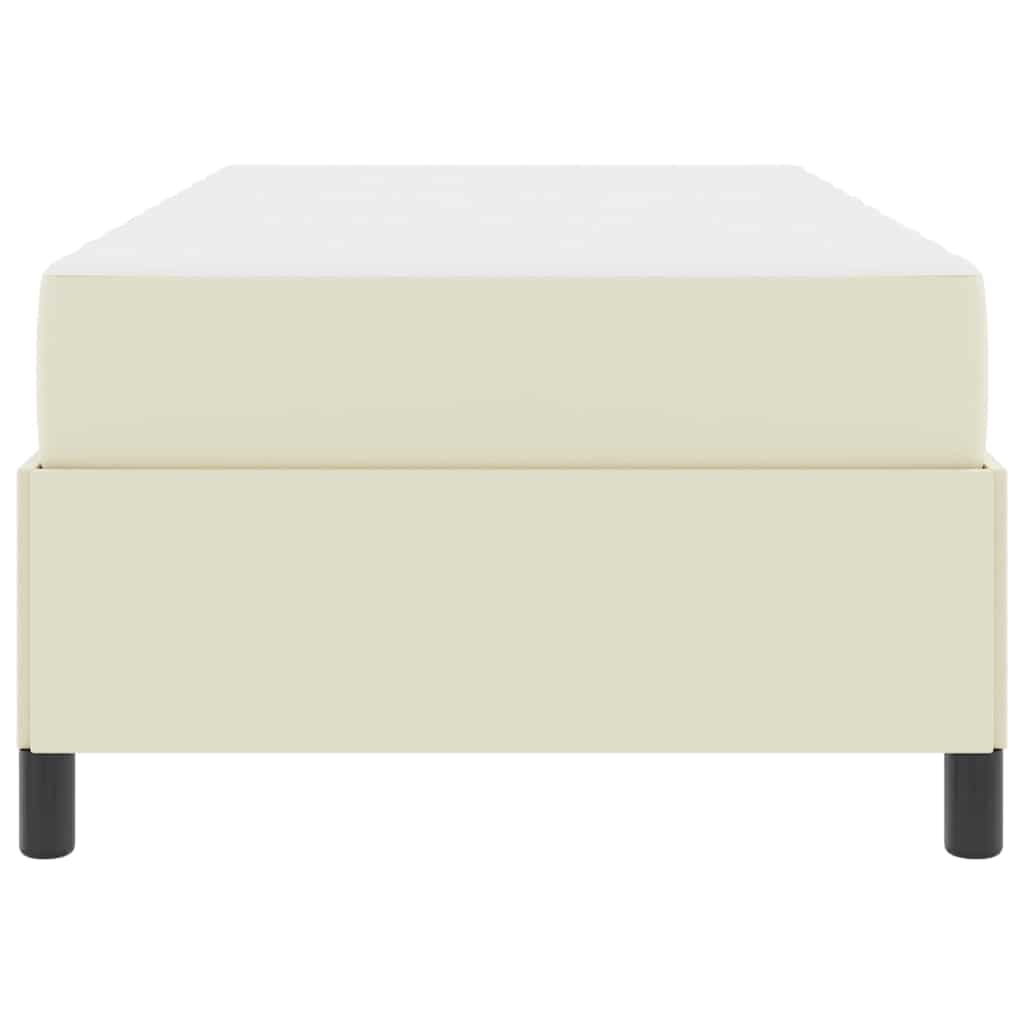 Struttura del letto con materasso Crema 90 x 200 cm Tessuto | homemem39