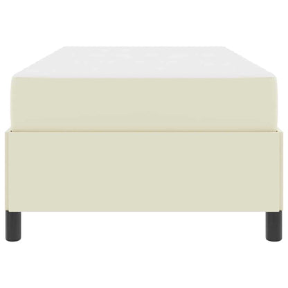 Struttura del letto con materasso Crema 90 x 200 cm Tessuto | homemem39