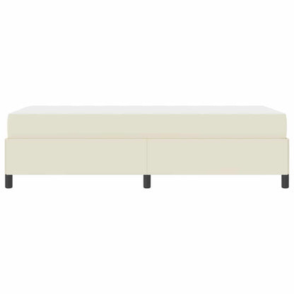 Struttura del letto con materasso Crema 90 x 200 cm Tessuto | homemem39