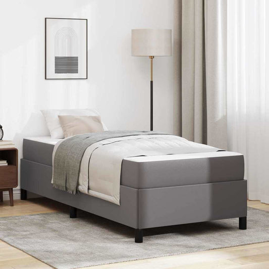 Struttura del letto con materasso Grigio 90 x 200 cm Tessuto | homemem39
