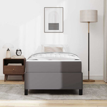 Struttura del letto con materasso Grigio 90 x 200 cm Tessuto | homemem39