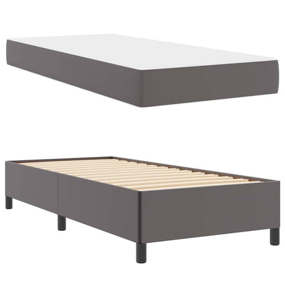 Struttura del letto con materasso Grigio 90 x 200 cm Tessuto | homemem39