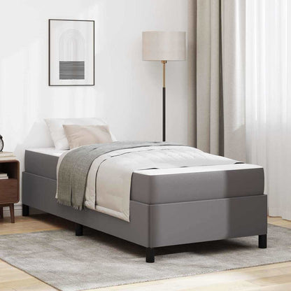 Struttura del letto con materasso Grigio 100 x 200 cm Tessuto | homemem39