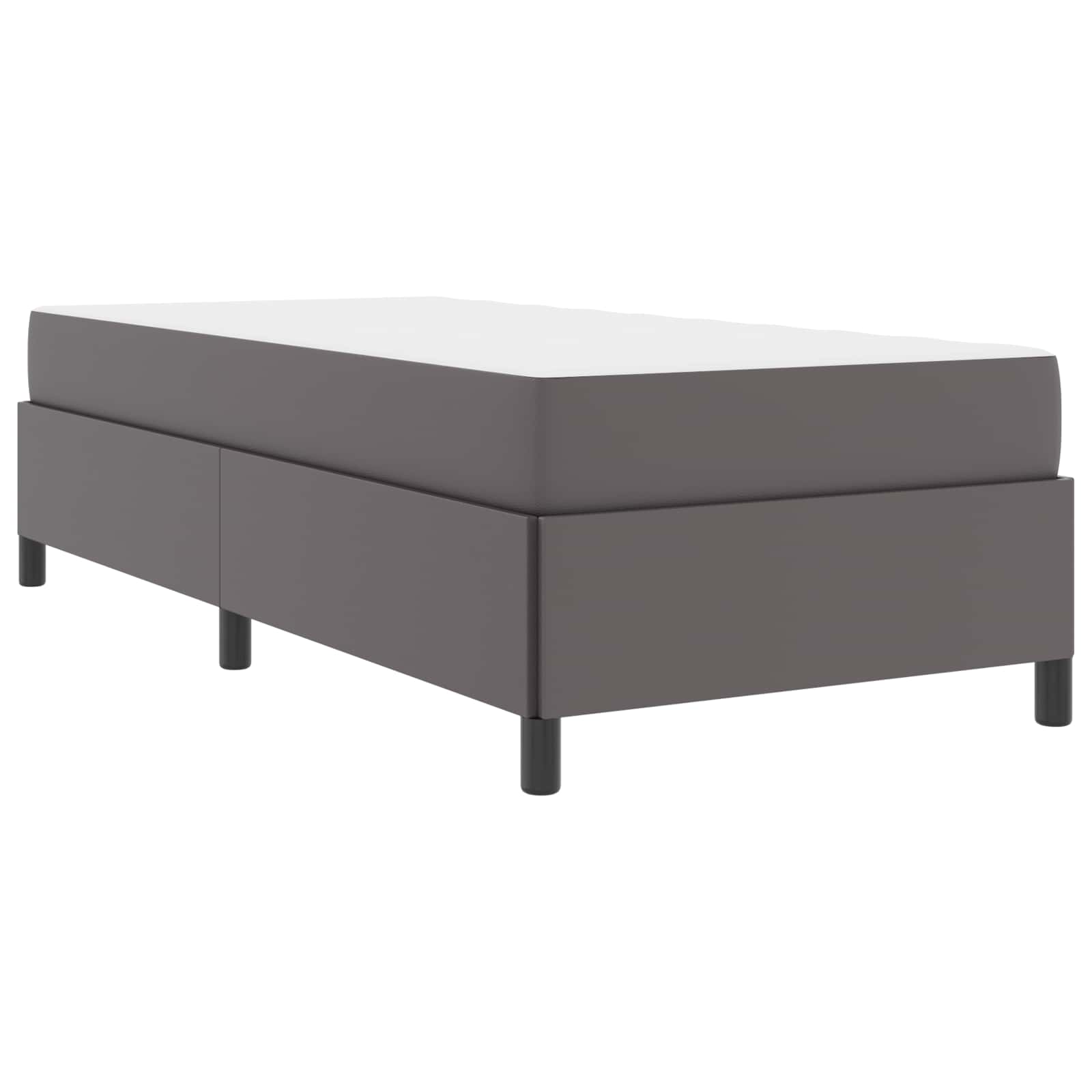 Struttura del letto con materasso Grigio 100 x 200 cm Tessuto | homemem39