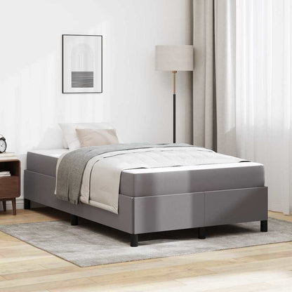 Struttura del letto con materasso Grigio 120 x 190 cm Tessuto | homemem39