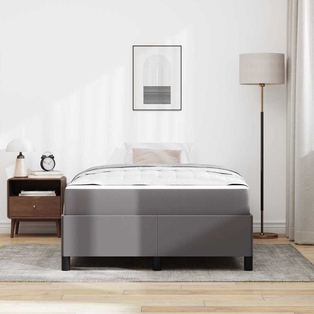 Struttura del letto con materasso Grigio 120 x 190 cm Tessuto | homemem39
