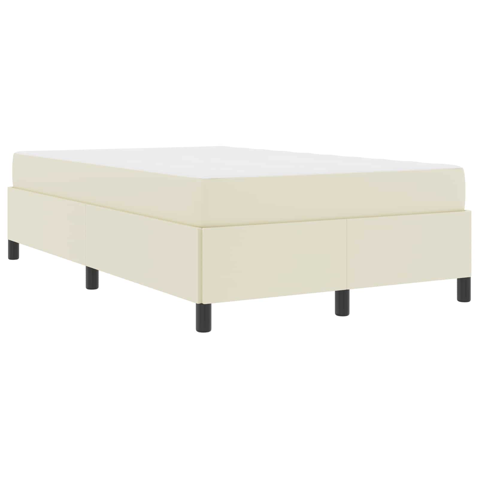 Struttura del letto con materasso Crema 120 x 200 cm Tessuto | homemem39