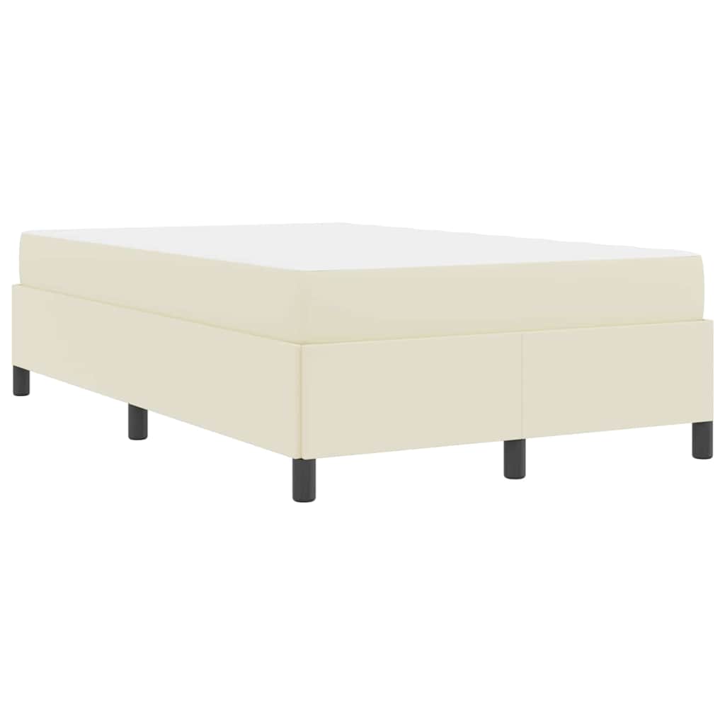 Struttura del letto con materasso Crema 120 x 200 cm Tessuto | homemem39