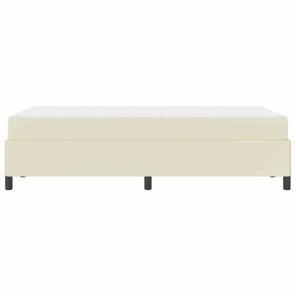 Struttura del letto con materasso Crema 120 x 200 cm Tessuto | homemem39