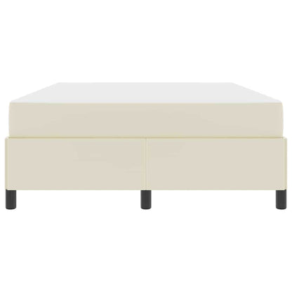 Struttura del letto con materasso Crema 140 x 190 cm Tessuto | homemem39