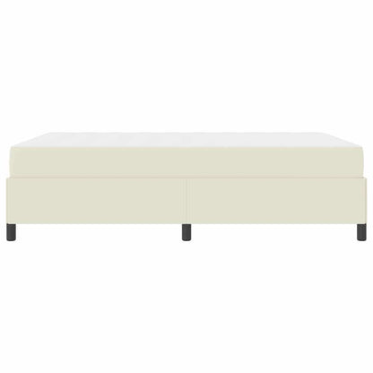 Struttura del letto con materasso Crema 140 x 190 cm Tessuto | homemem39