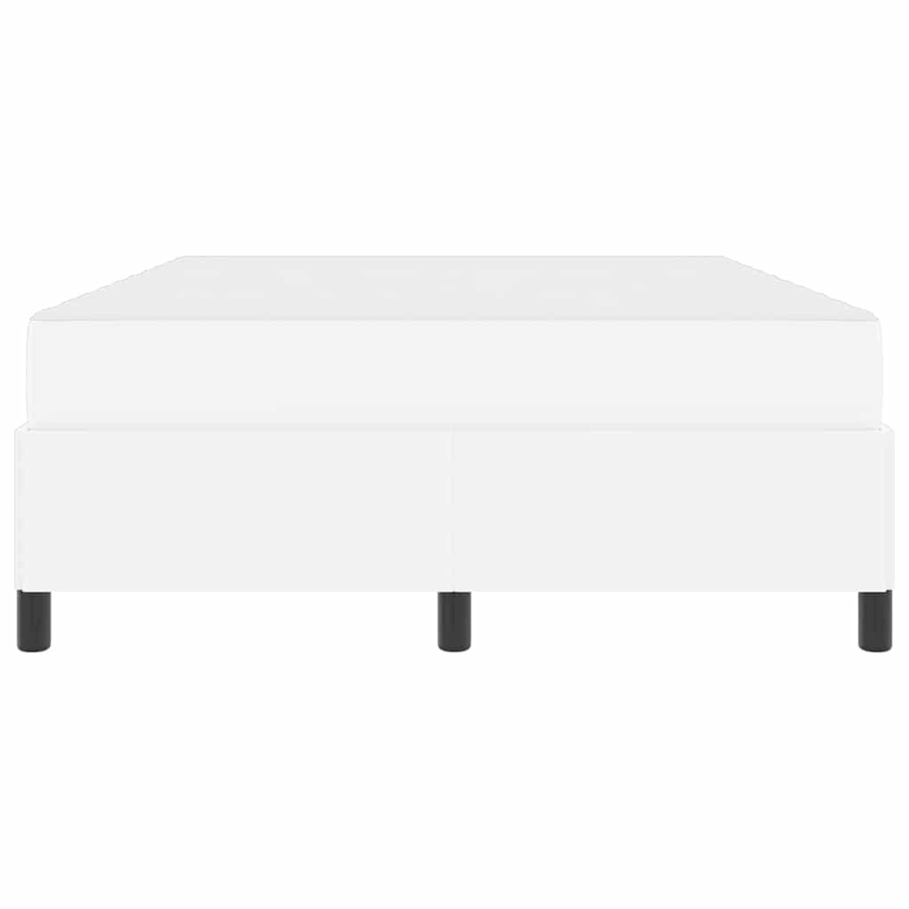 Struttura del letto con materasso Bianco 140 x 200 cm Tessuto | homemem39