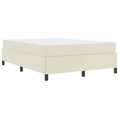 Struttura del letto con materasso Crema 140 x 200 cm Tessuto | homemem39