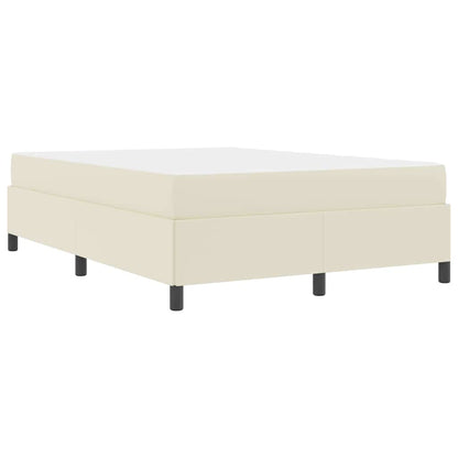 Struttura del letto con materasso Crema 140 x 200 cm Tessuto | homemem39